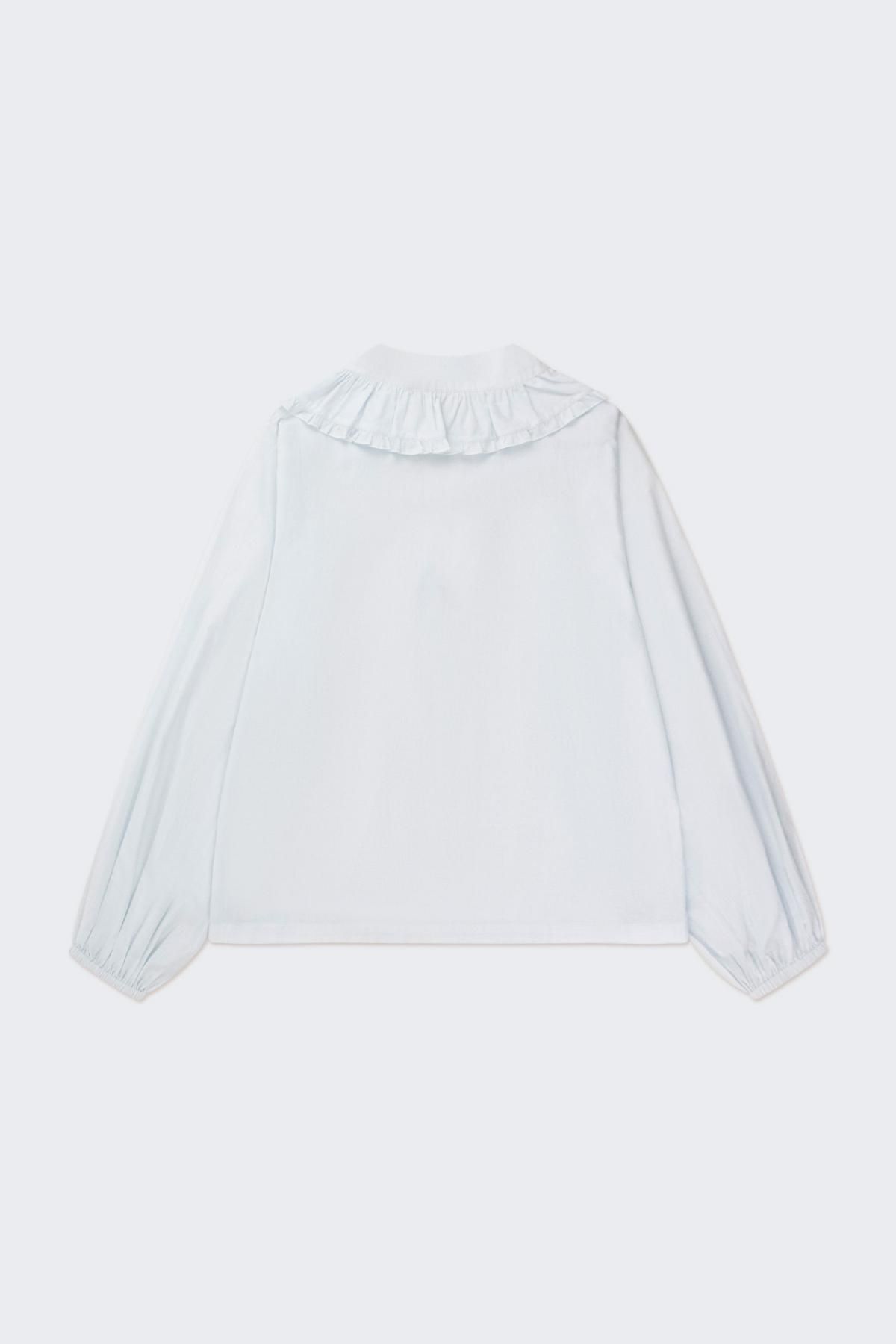 타이니코튼 러블리 프릴 블라우스 AW24-601J24 PALE BLUE - 상세 이미지 2