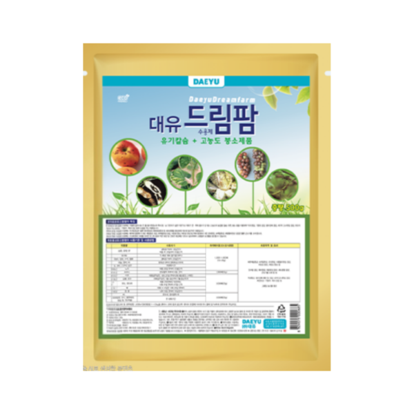 대유 드림팜 수용제 유기칼슘 고농도붕소 착과증진 비료 식물영양제 500g, 1개입 - 상품 이미지