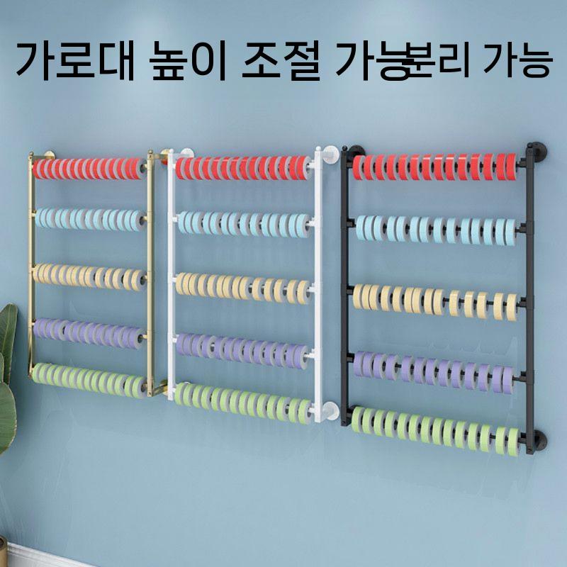 리본걸이대 거치대 벽걸이 스카프 포장지 공방 정리대 검정 5겹 60x75cm 공식 표준 - 상세 이미지 3