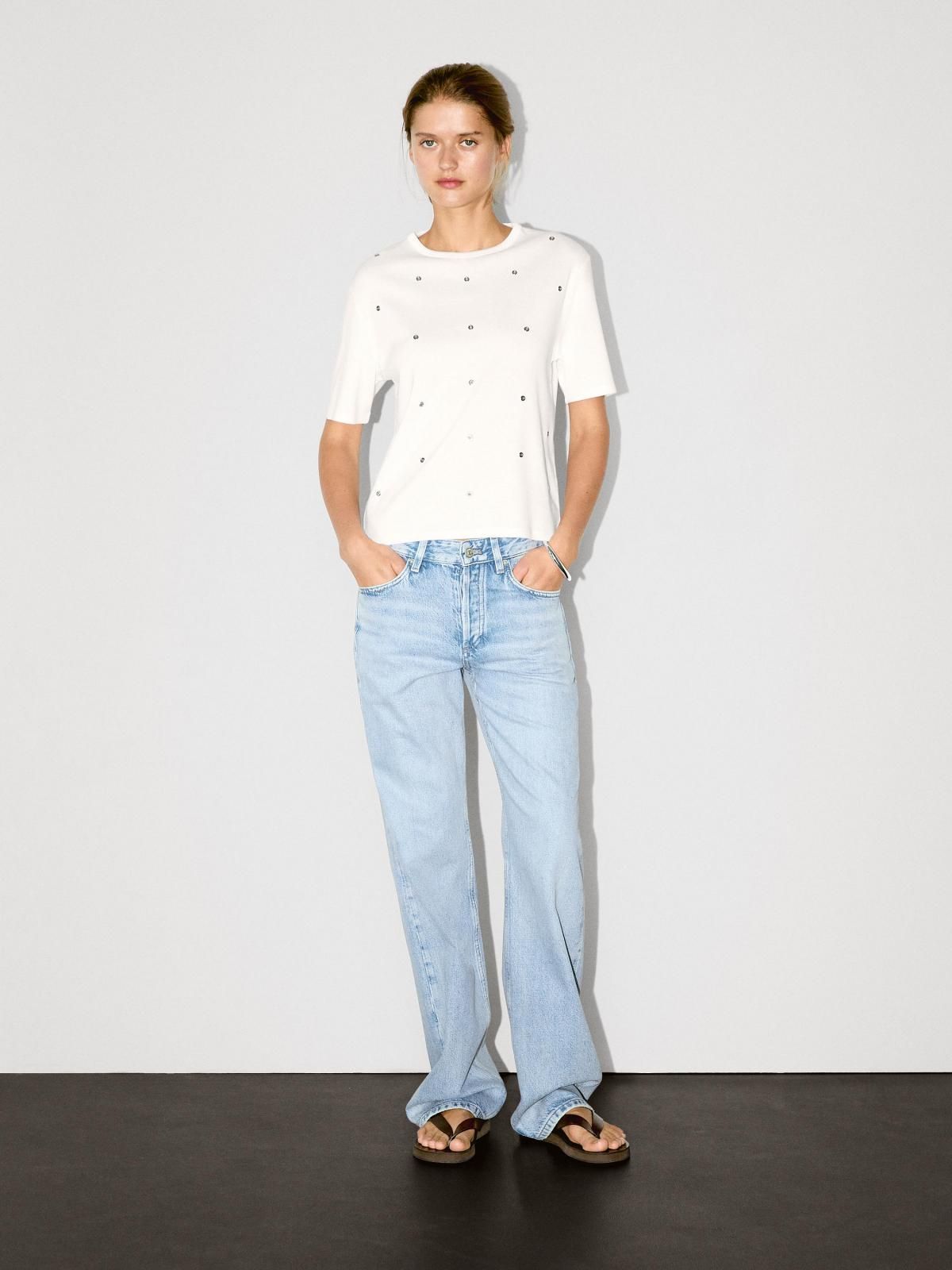 마시모두띠 오버사이즈 아일렛 반팔 티셔츠 6268/201 OFF WHITE 이미지 6