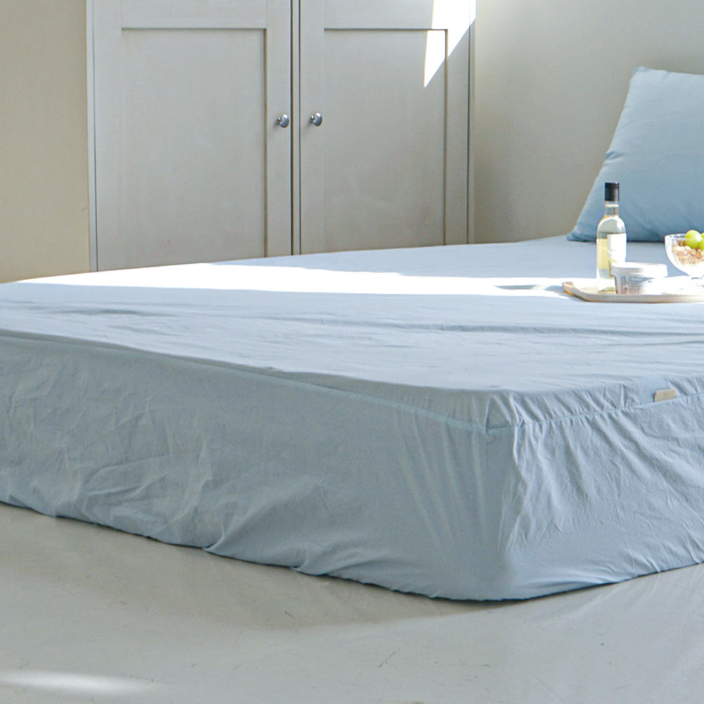 허쉬 60수 고밀도 바이오워싱 순면 매트리스 커버 헤븐즈 블루, Q(퀸)