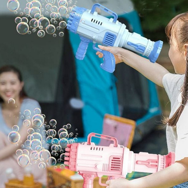 게틀링 버블건 장난감 자동 머신 비눗방울 원터치 - 메인 이미지
