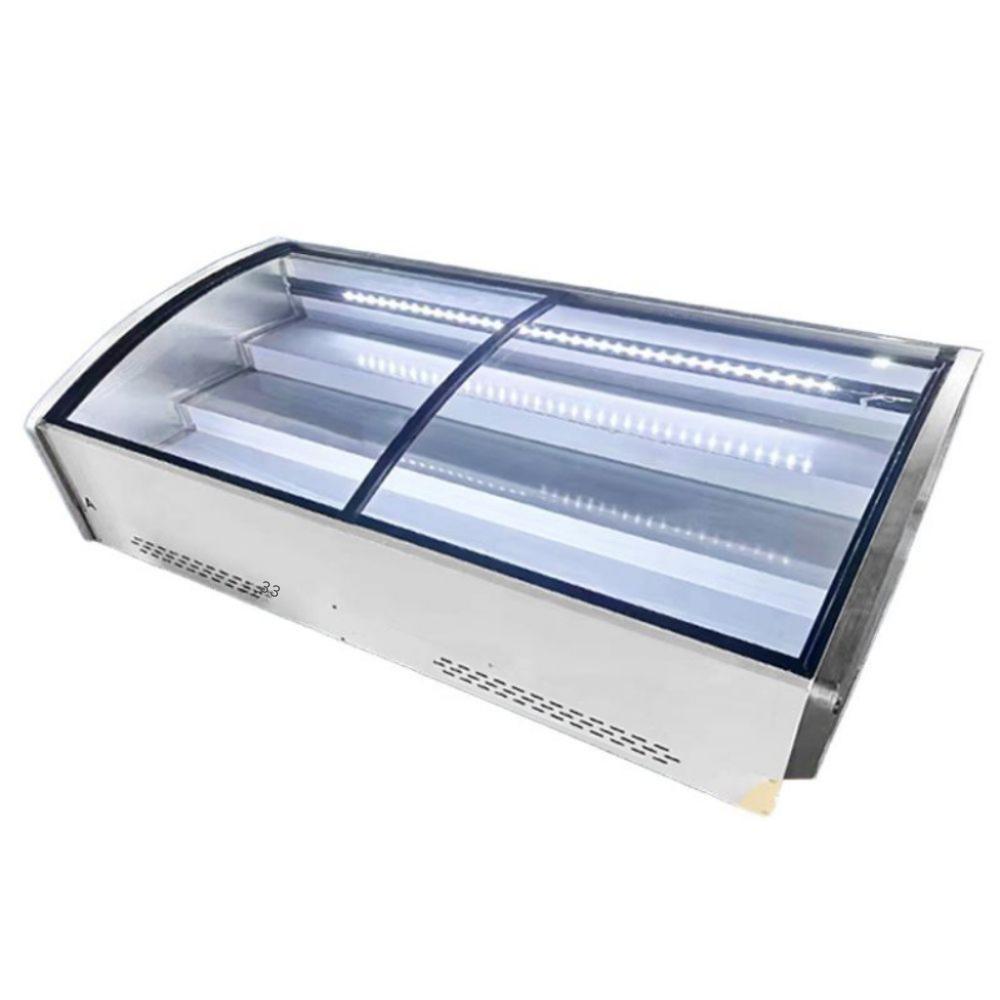 냉장 진열장 샤브샤브 야채 쇼케이스 업소용 마라탕 냉장고 마트 해산물 반찬 120x100x60 3층 냉장 스톨 - 상품 이미지