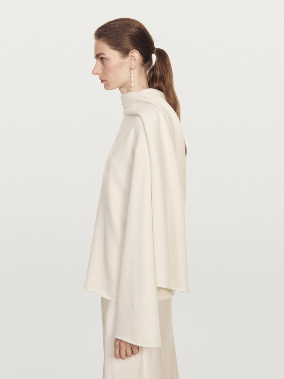 마시모두띠 프리미엄 울 스카프 니트 스웨터 5756/551 OFF WHITE - 상세 이미지 4