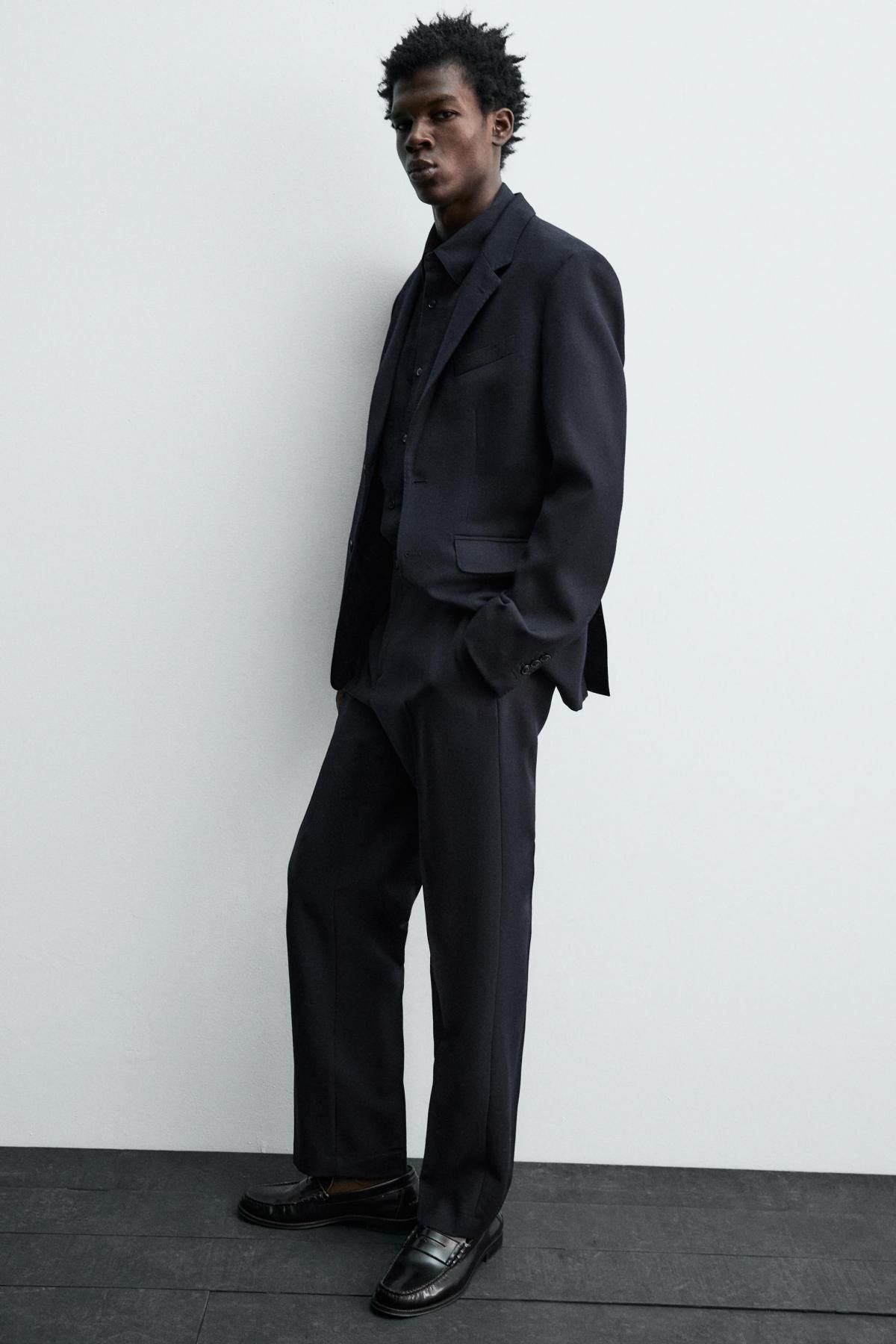 자라 이탈리안 울 클래식 정장 팬츠 5992/544 NAVY BLUE - 상세 이미지 5