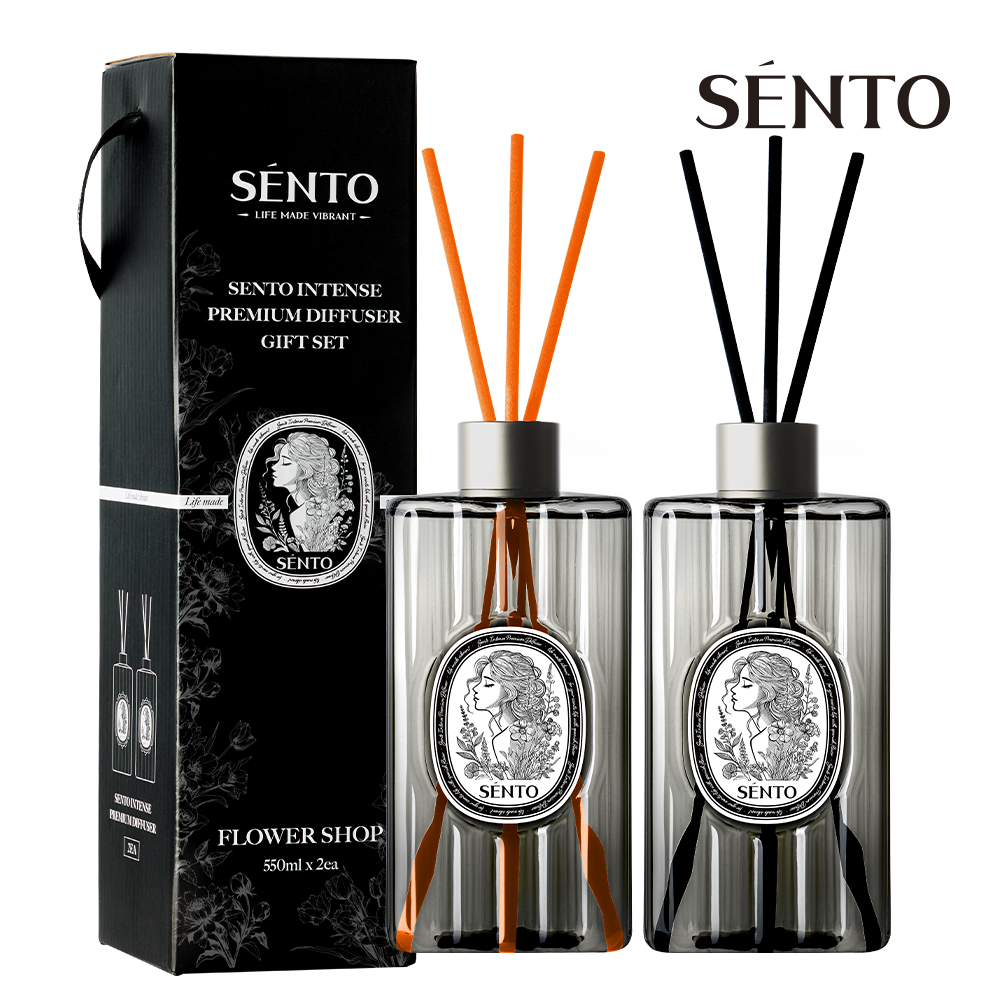 센토 인텐스 프리미엄 대용량 디퓨저 선물세트 플라워샵, 550ml, 2개 - 상품 이미지