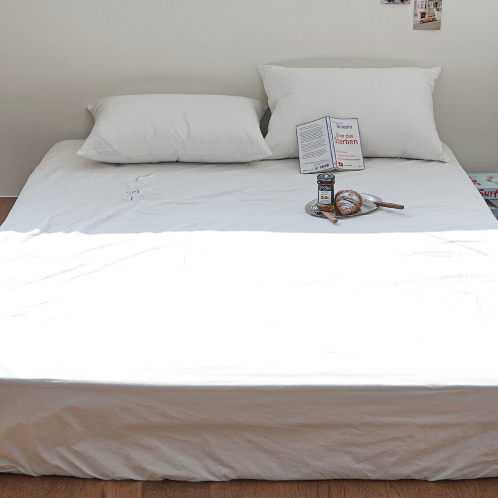 허쉬 60수 고밀도 바이오워싱 순면 매트리스 커버 노블 화이트, Q(퀸)