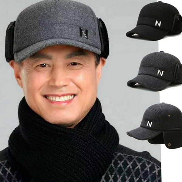 모직 남성 귀달이 모자 귀마개 남성 방한 모자 군밤 볼캡 - 상품 이미지