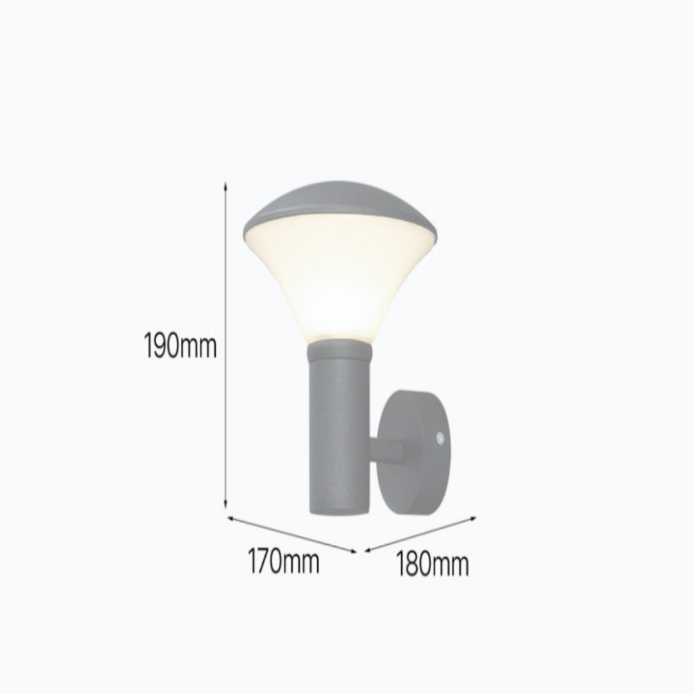 건물 외벽등 LED 외부 베란다 포인트 원형 벽등 벽부등 블랙 이미지 7
