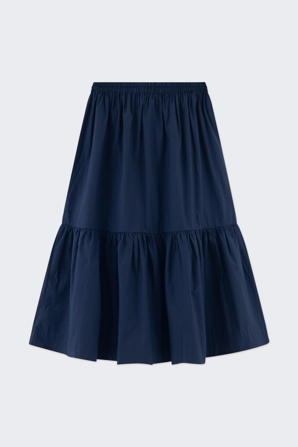 타이니코튼 플레어 네이비 미디 스커트 AW24-628107 ONE COLOR - 상세 이미지 2