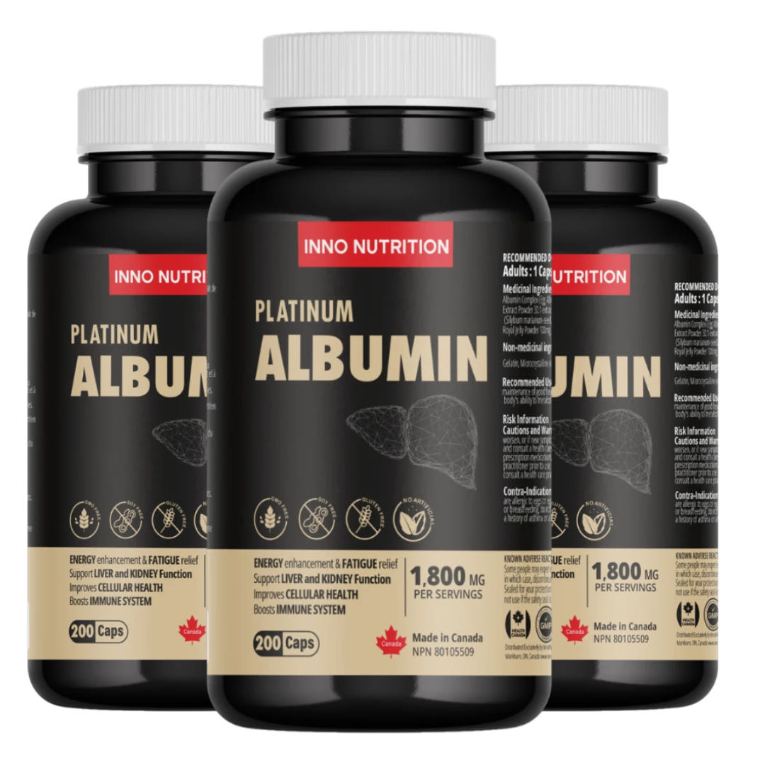 이노뉴트리션 캐나다 알부민 골드 1800mg 200캡슐 난백알부민 100%, 3병 - 상품 이미지
