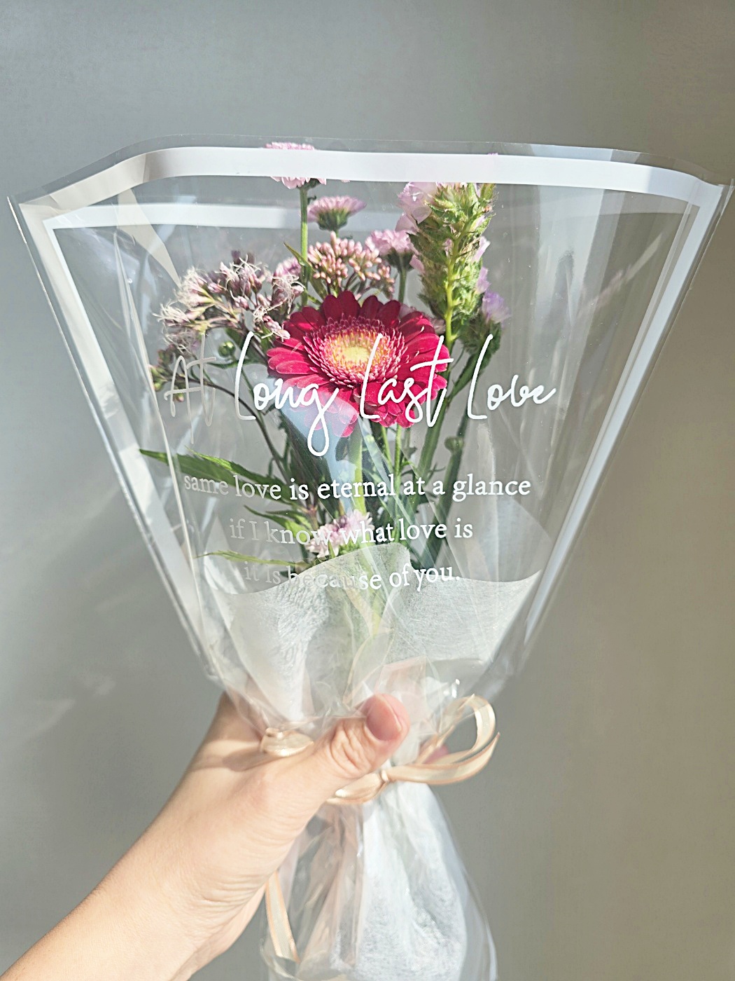 미니꽃다발 생화 여자친구 생일선물 결혼기념일 100일 졸업식 화이트데이,투명포장,1개 이미지 6