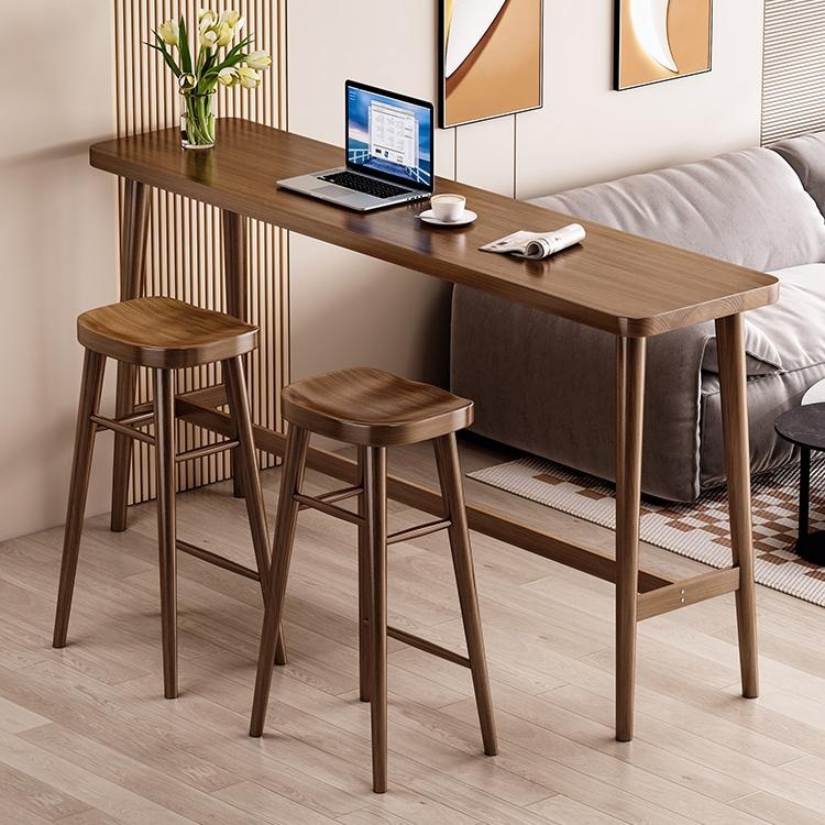 폭좁은 테이블 간이 보조 책상 선반 거실 원목 사이드 긴 슬림 탁자 좁고 200x40x105cm두께5 - 상품 이미지