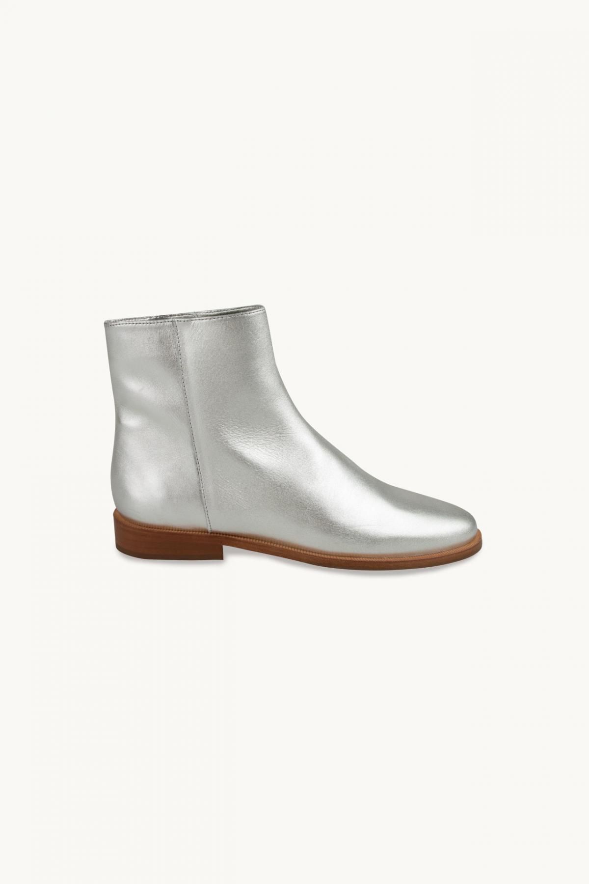 타이니코튼 트렌디 메탈릭 실버 앵클부츠 AW23-761-M21 ONE COLOR - 메인 이미지