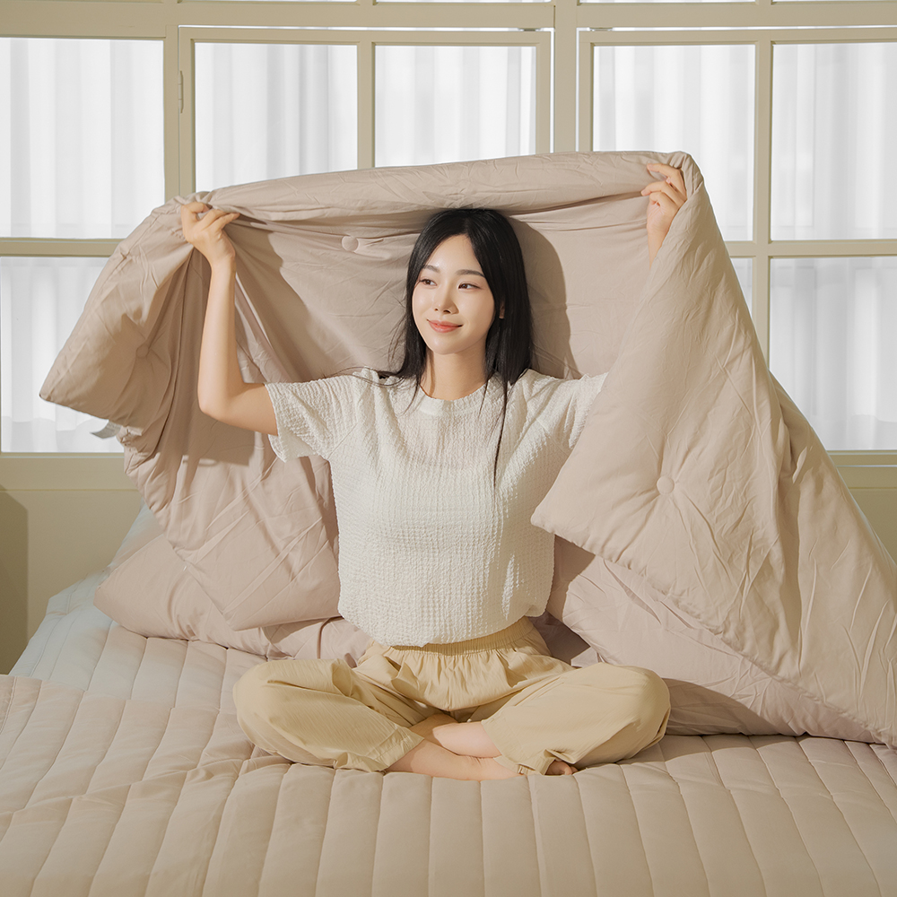 뜨숨 솔로라 알러지케어 침대패드 사계절 겨울 매트리스 고정밴드 차콜 SS - 상세 이미지 5