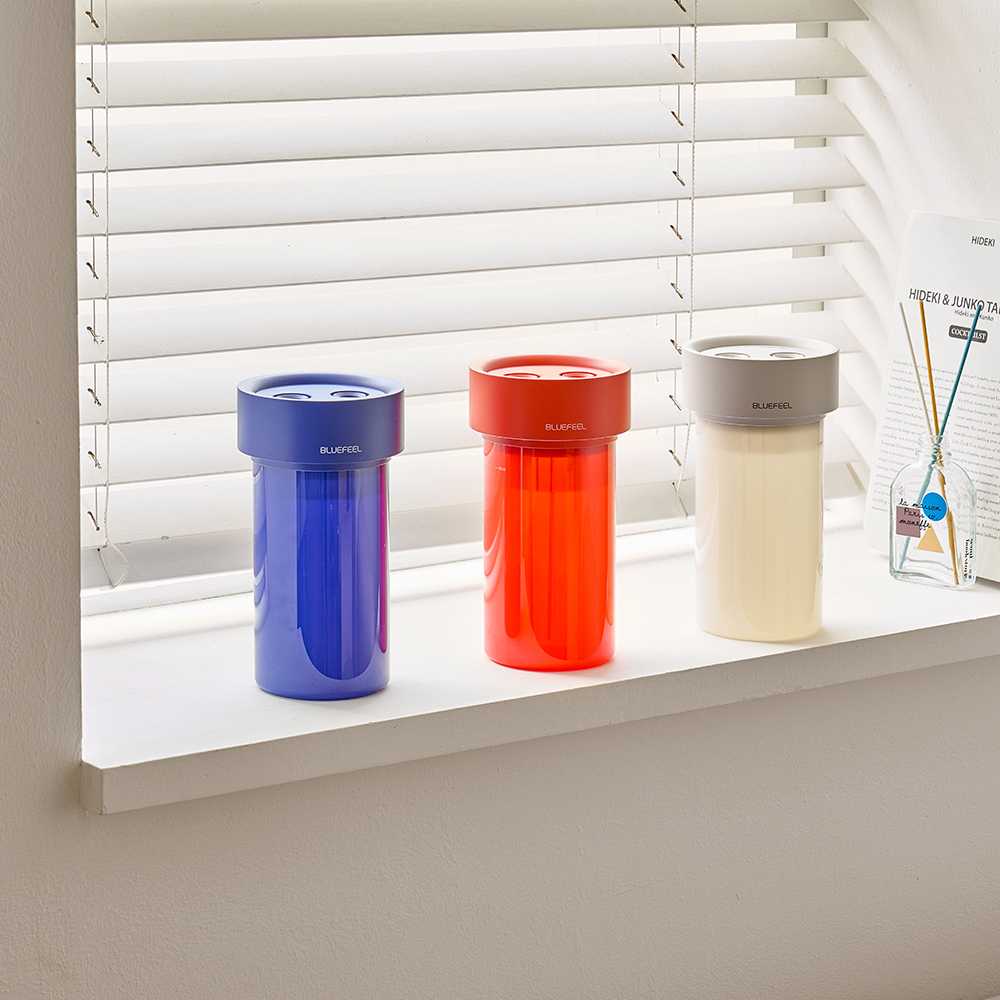 블루필 듀얼젯 미니 가습기 1L 대용량 사무실 탁상용 캠핑 휴대용 가습기