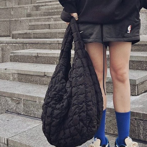 데일리 빅사이즈 퀼팅 가방 가벼운 구름 숄더백 보부상 여행 여자 - 상품 이미지