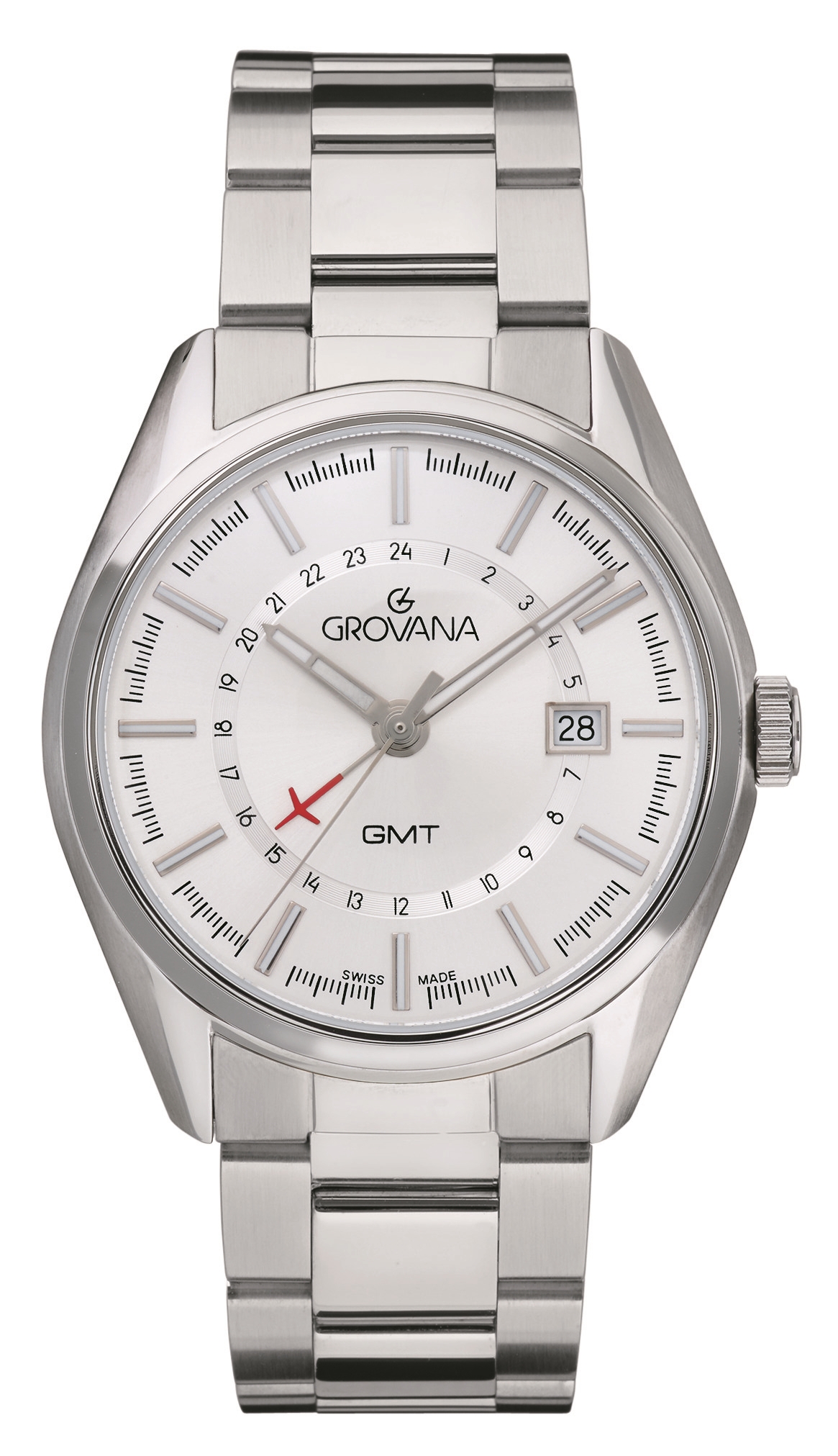 그로바나 세인트 앤드류 스카이 레이더 GMT 화이트 다이얼 스틸 42mm - 상세 이미지 2