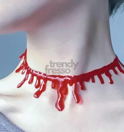 [트렌디프레소협력사]데이슬롯 피 모형 목걸이 소품 할로윈데이 행사 할로윈파티