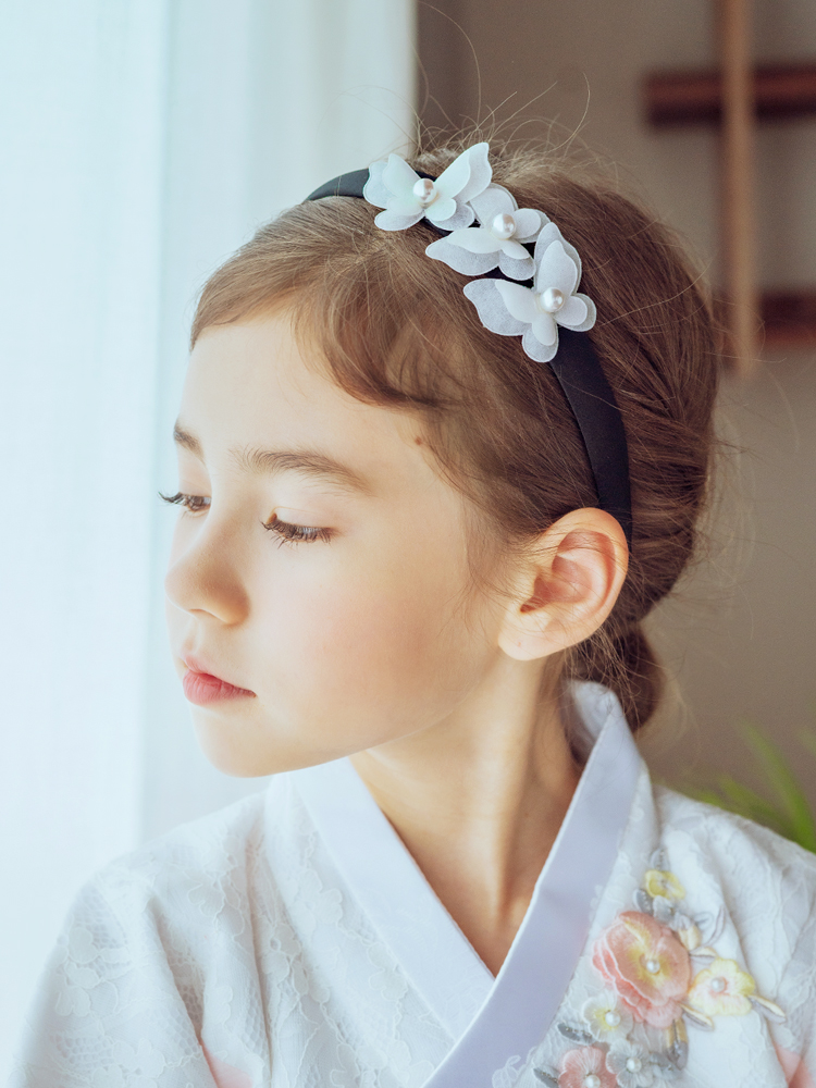흰여울 한복 헤어밴드 유아머리띠 - 상세 이미지 2