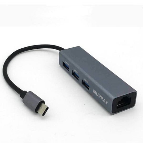 멀티포트 c 타입랜 허브 확장 c usb 허브 노트북