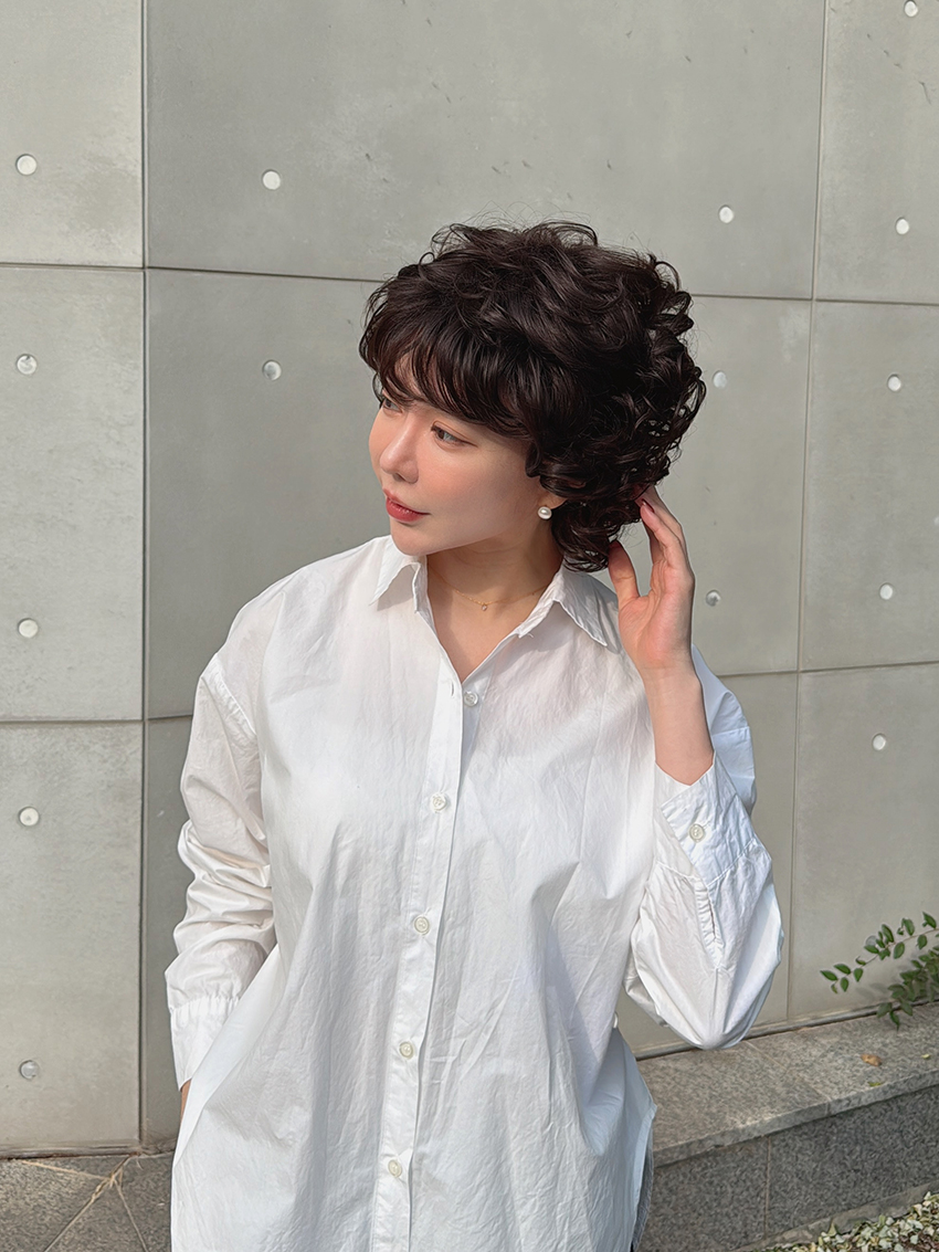 엘레강트 러블리 베이비펌 이쁜중년가발 - 상세 이미지 4