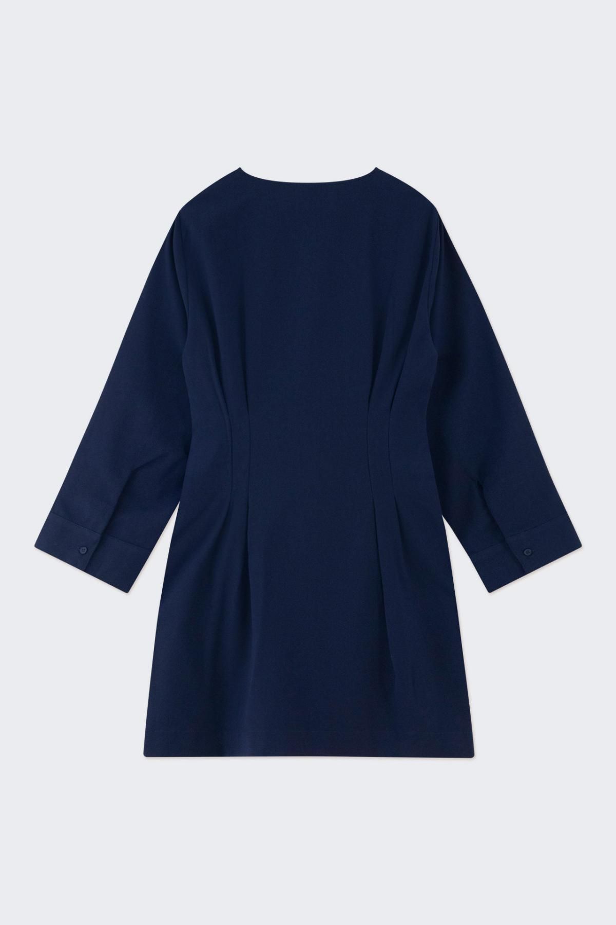 타이니코튼 네이비 버튼 미디 원피스 AW24-647-107 ONE COLOR - 상세 이미지 2