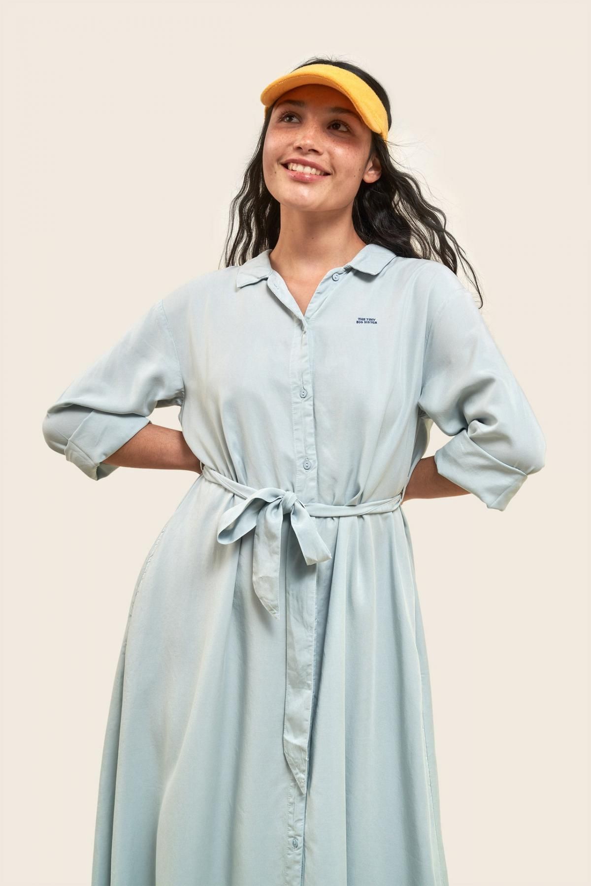 타이니코튼 라이오셀 롱 셔츠 원피스 SS22-655J26 ONE COLOR - 상세 이미지 5