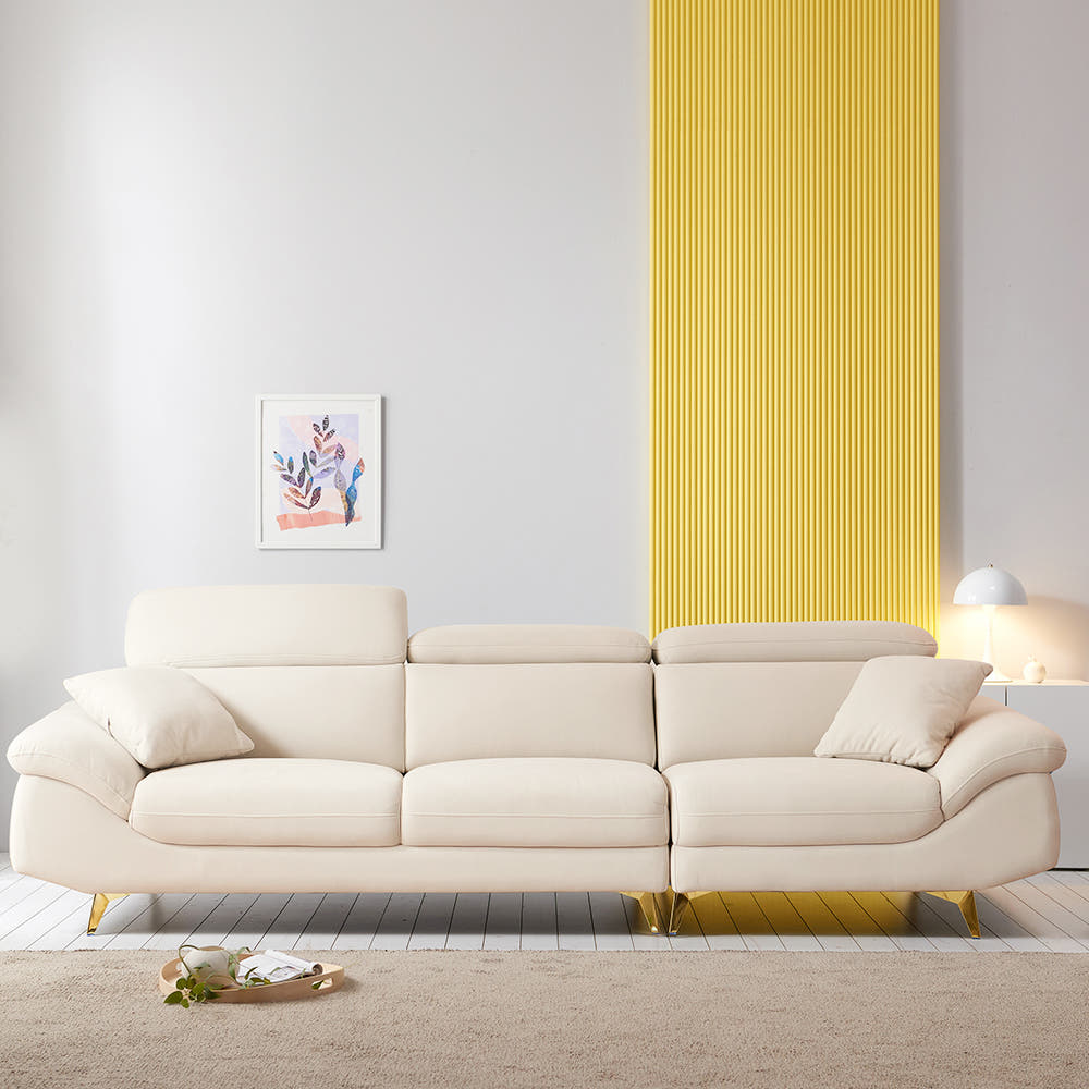 서광퍼니처 토드 아쿠아텍스 스웨이드 패브릭 4인 소파 sk