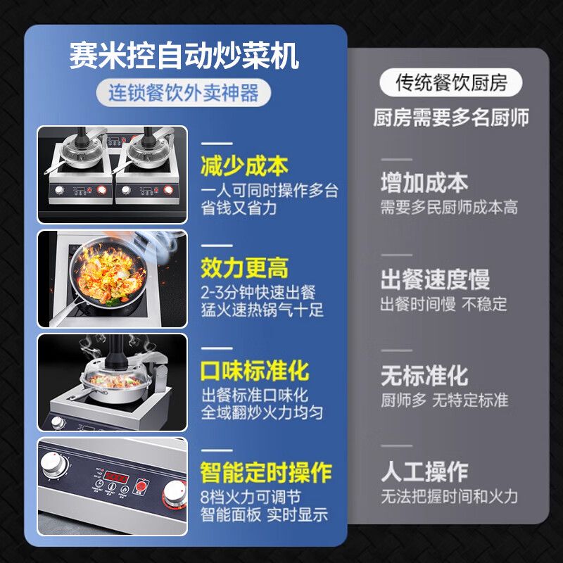 전기 자동 이신 자동볶음기 식당 업소용 볶음밥 오토웍 로봇 시간제한 볶음기(고객센터 문의) - 상세 이미지 3