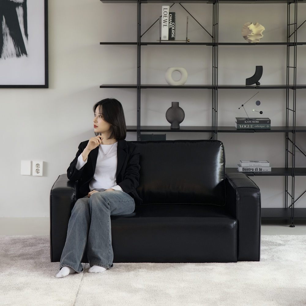 늘나른 누아르 2인용 가죽소파