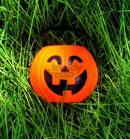 [트렌디프레소협력사]데이슬롯 호박 바구니 중 오렌지 파티소품 할로윈용품 데코