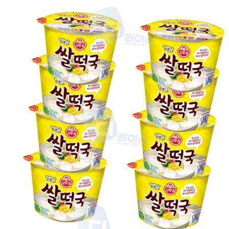 오뚜기 먹기편한 오뚜기 옛날쌀떡국 큰용기 가래떡 사골육수 8개