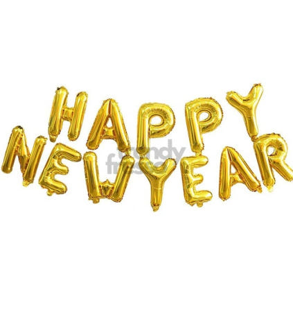 [트렌디프레소협력사]데이슬롯 은박 풍선 세트 해피뉴이어 골드 은박풍선