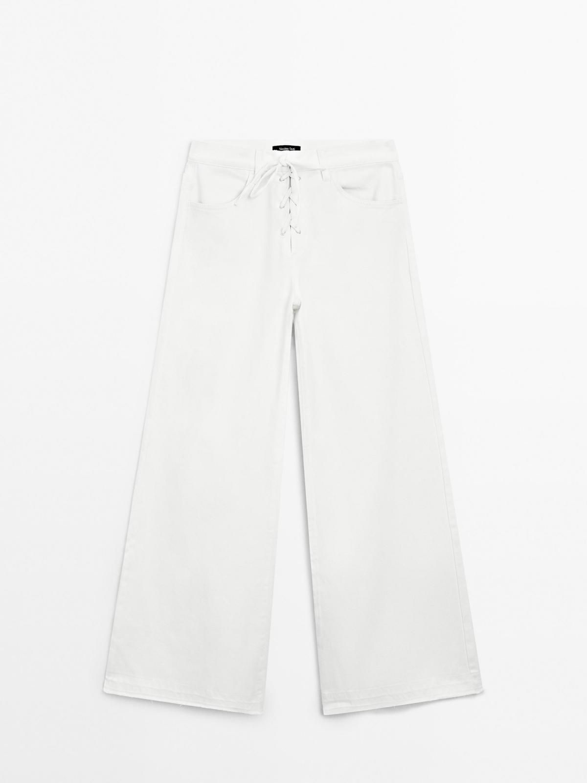 마시모두띠 플레어 하이웨이스트 화이트 데님 팬츠 5048/748 OFF WHITE - 상품 이미지
