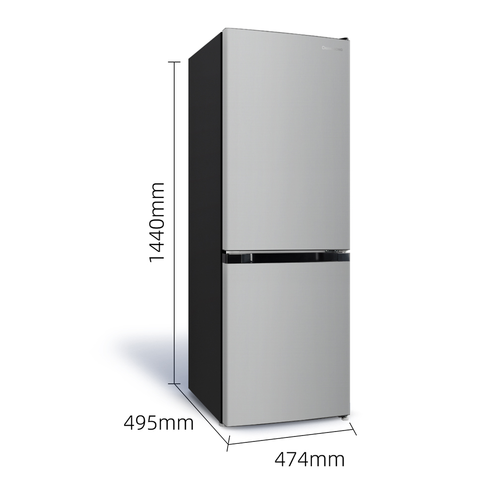 창홍 소형 미니 냉장고 2도어 원룸 가정용 실버 157L