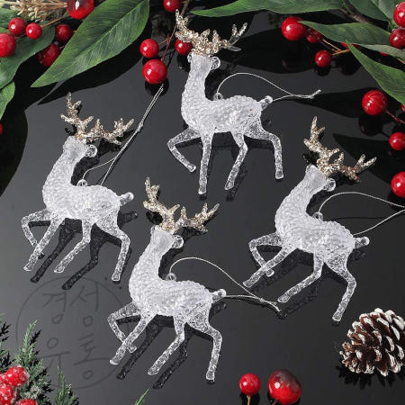 경성 트리 오너먼트 4p 황금뿔사슴 크리스마스장식소품 크리스마스트리소품