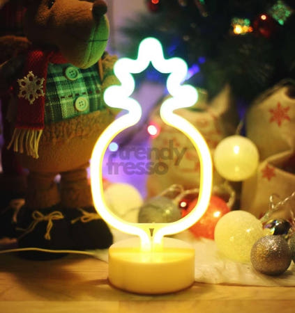 [트렌디프레소협력사]데이슬롯 LED 네온전구 무드등 파인애플 usb무드등 취침등