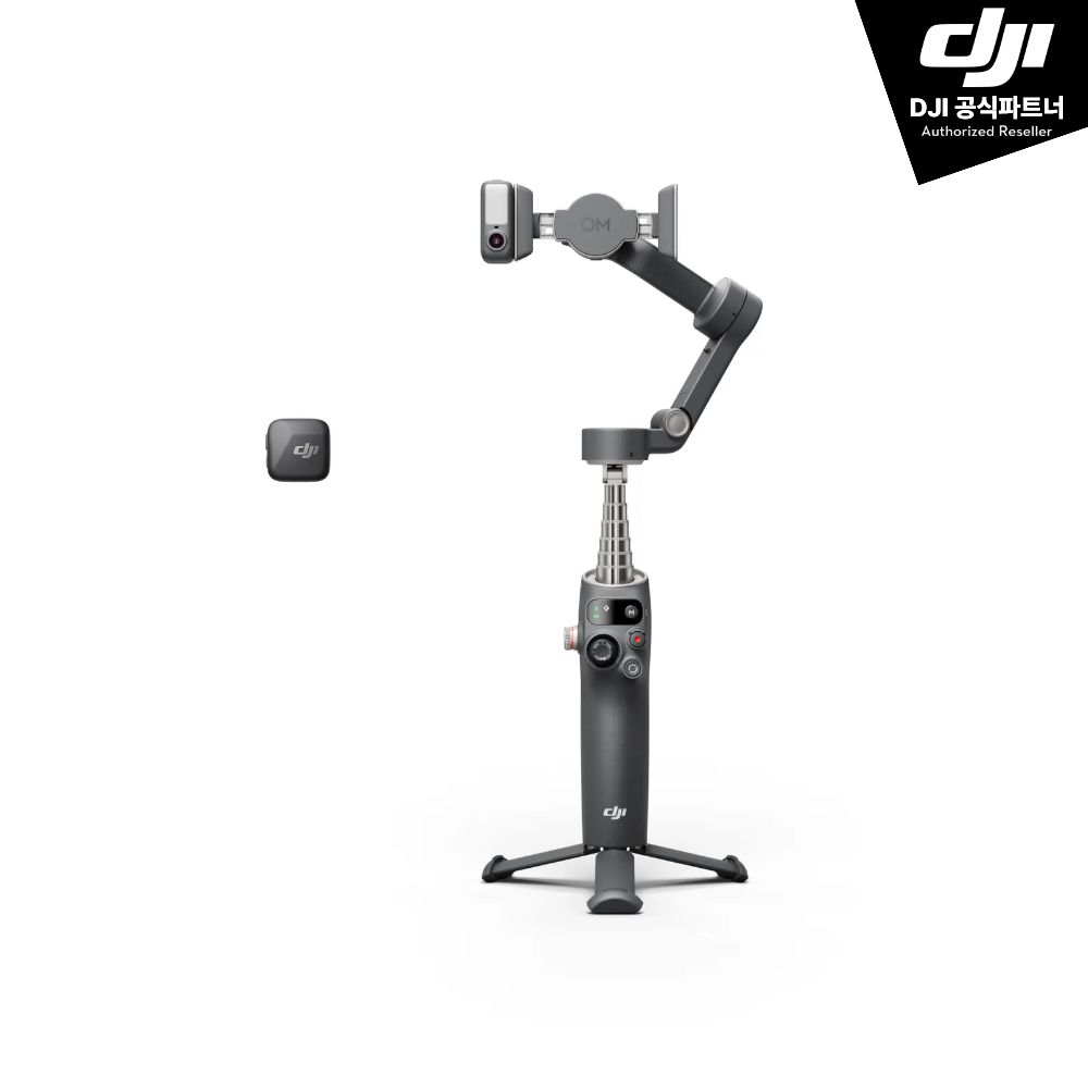 DJI 오즈모 모바일 8 Osmo Mobile 8 브이로그 콤보 (MIc MIni 인피티니 블랙) - 메인 이미지