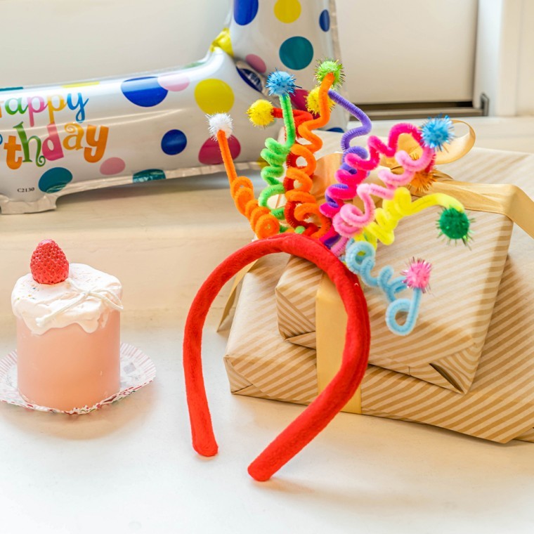 홈파티 헤어밴드 생일 축하 소품 스프링 꼬불 머리띠 - 메인 이미지