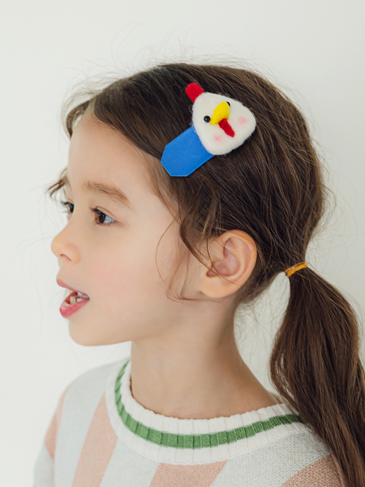 호카 펠트 똑딱핀 유아헤어핀