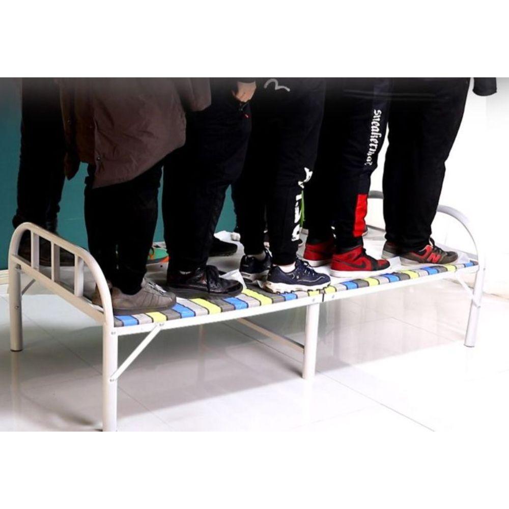1인용 침대 고시원 싱글 자취 기숙사 휴게실 100CM 파란줄 - 상세 이미지 3