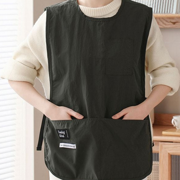 가벼운 짧은 앞치마 버클형 조끼 앞치마 어린이집 주방 카페 생활