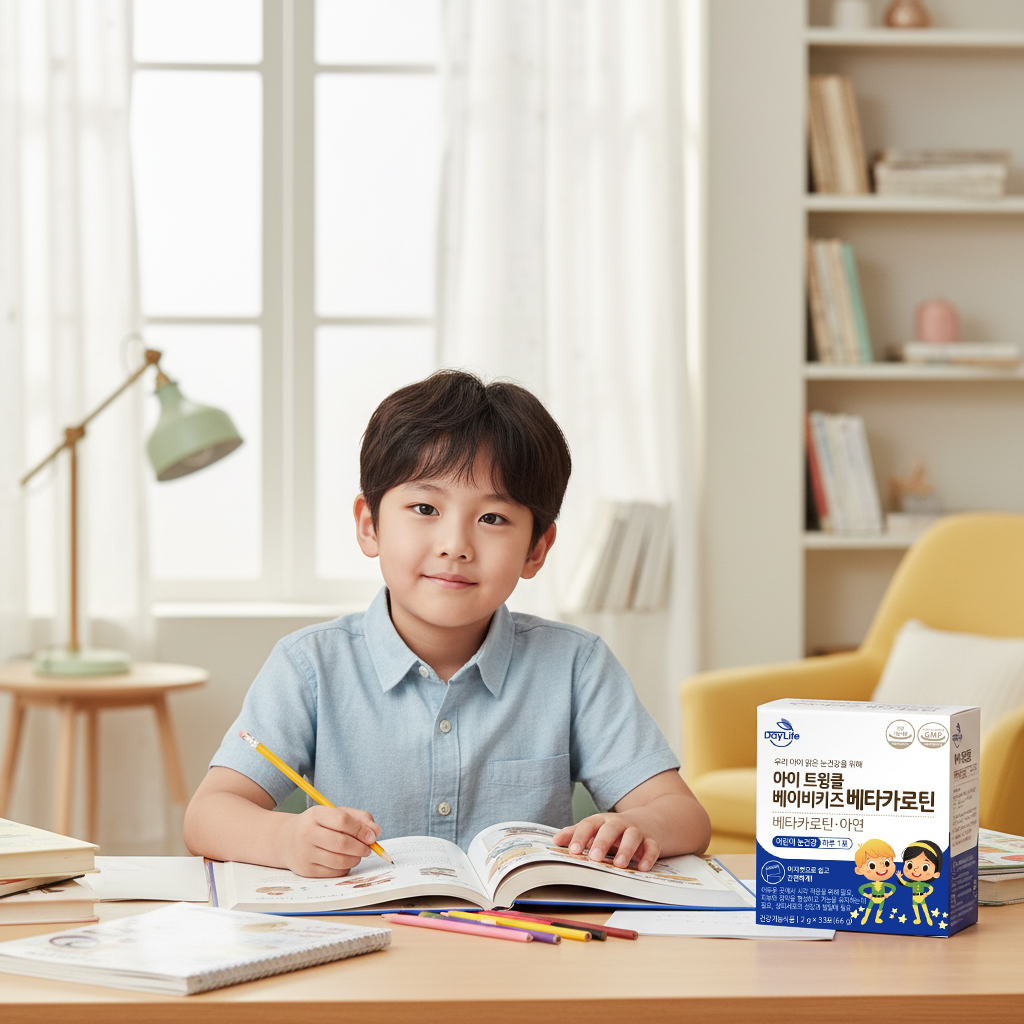 데이라이프 아이 초등학생 눈건강 눈영양제 트윙클 베이비 키즈 베타카로틴 33포, 4개 이미지 2