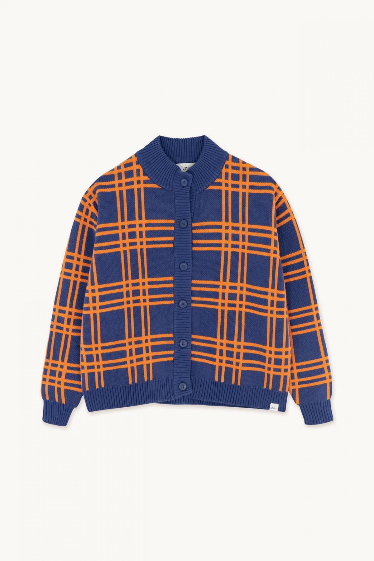타이니코튼 체크 패턴 브이넥 니트 가디건 AW22-699K07 ONE COLOR - 메인 이미지