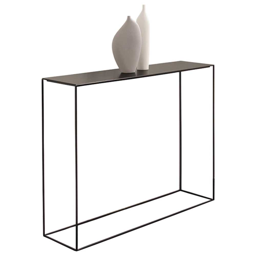 철제 콘솔 슬림 거실 폭좁은 복도 얇은 틈새 사이드 100x25x80cm - 상세 이미지 3