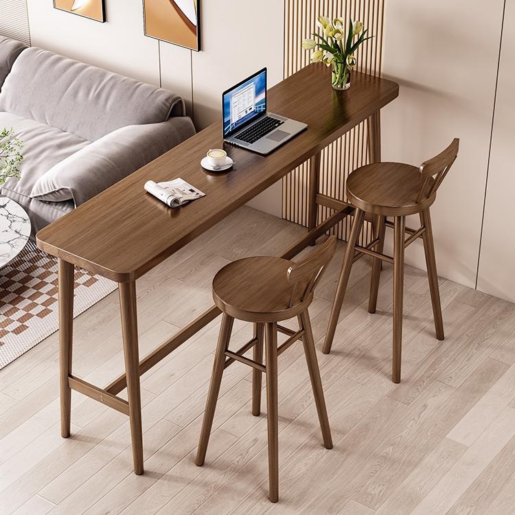 폭좁은 테이블 간이 보조 책상 선반 거실 원목 사이드 긴 슬림 탁자 좁고 200x40x105cm두께5 - 상세 이미지 3