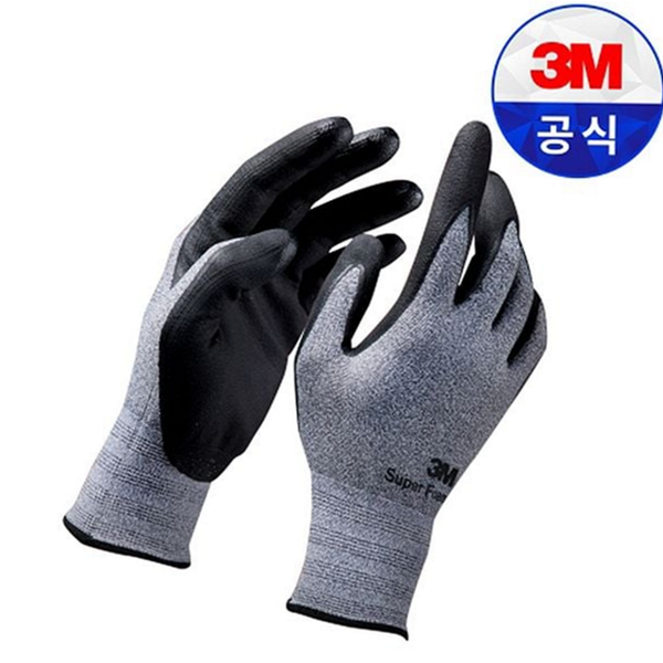 두꺼운 작업용 장갑 미끄럼 코팅 장갑 산업용 안전 블랙 남성 - 상품 이미지