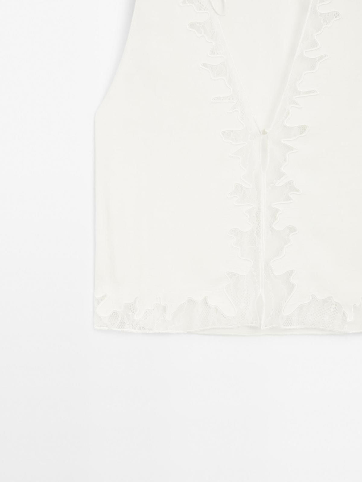 마시모두띠 레이스 플루이드 블라우스 민소매 브이넥 5103/995 OFF WHITE - 상세 이미지 4