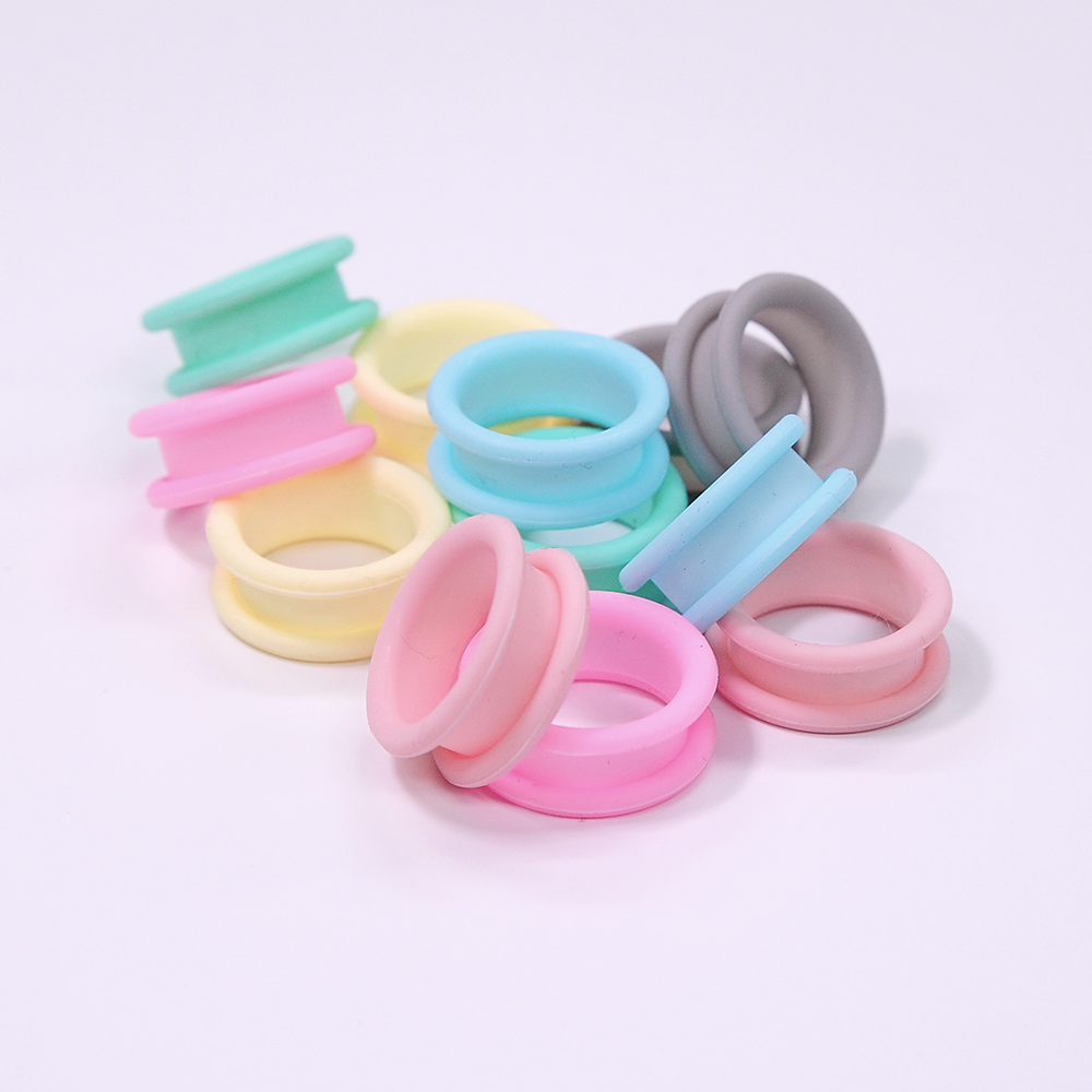 밤돌이네 파스텔 실리콘 미용 가위링 실리콘링 고무링 12P 1세트 이미지 3